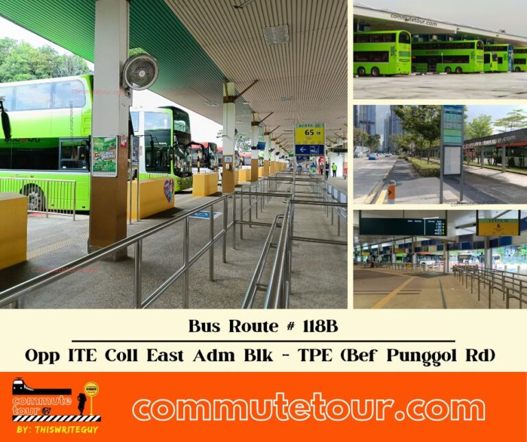 SG Bus 118B Route Map, Bus Schedule and Stops from ITE College East Adm Blk to TPE (Punggol Road) → One Way | Singapore