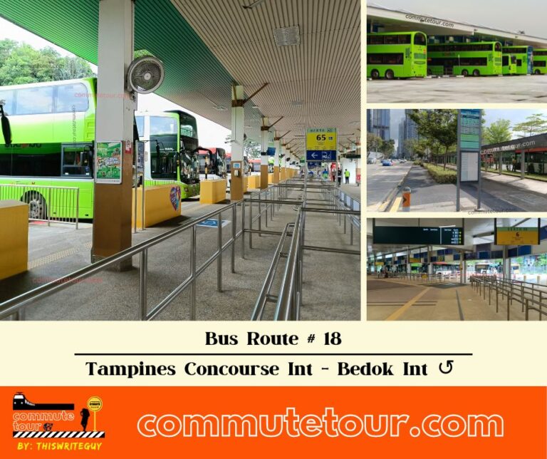 SG Bus 18 Route Map, Bus Schedule and Stops from Tampines Concourse Interchange to Bedok Interchange ↺ | Singapore
