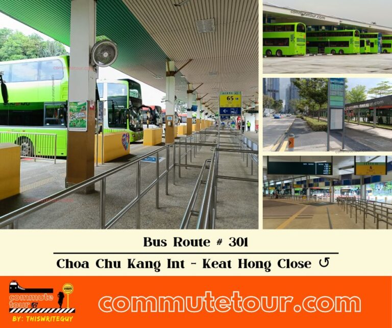 SG Bus 301 Route Map, Bus Schedule and Stops from Choa Chu Kang Interchange to Keat Hong Close Loop ↺ | Singapore