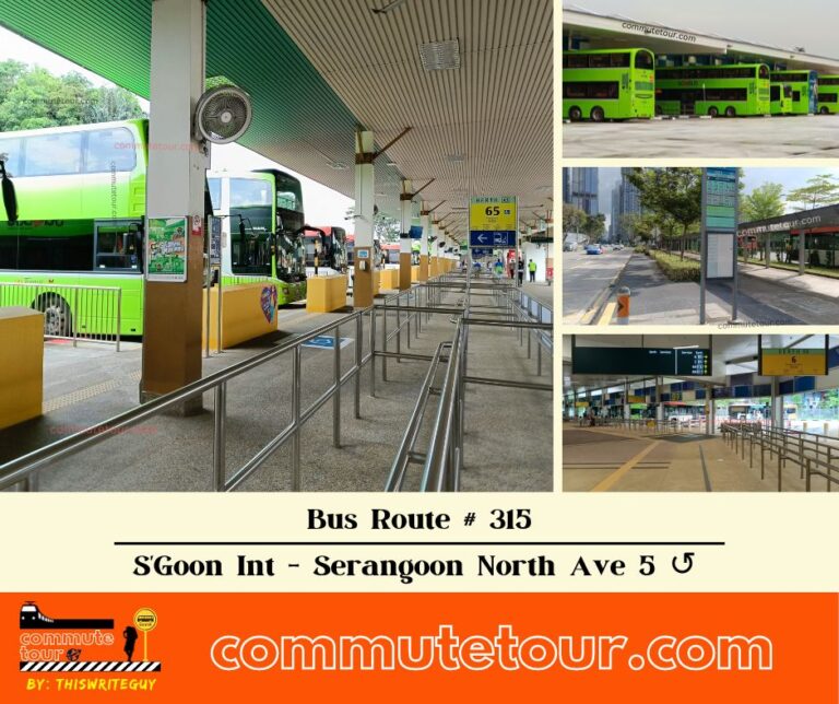 SG Bus Route 315 Schedule, Bus Stops and Route Map from Serangoon Interchange to Serangoon North Avenue 5 Loop ↺ | Singapore