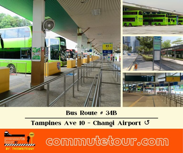 SG Bus Route 34B Schedule, Bus Stops and Route Map from Tampines Avenue 10 to Changi Airport Loop ↺ | Singapore