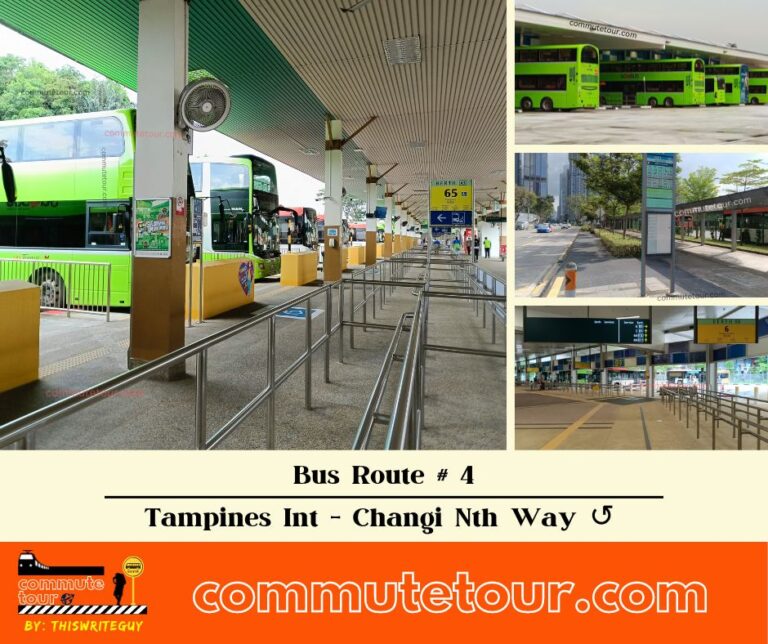 SG Bus 4 Route Map, Bus Schedule and Stops from Tampines Interchange to Changi North Way ↺ | Singapore