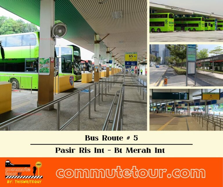 SG Bus 5 Route Map, Bus Schedule and Stops from Pasir Ris Interchange to Bukit Merah Interchange | Singapore