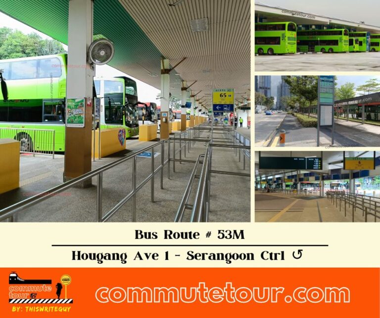 SG Bus Route 53M Schedule, Bus Stops and Route Map from Hougang Avenue 1 to Serangoon Central Loop ↺ | Singapore