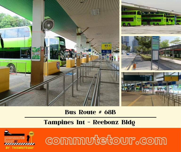 SG Bus Route 68B Schedule, Bus Stops and Route Map from Tampines Interchange to Reebonz Building → One Way | Singapore