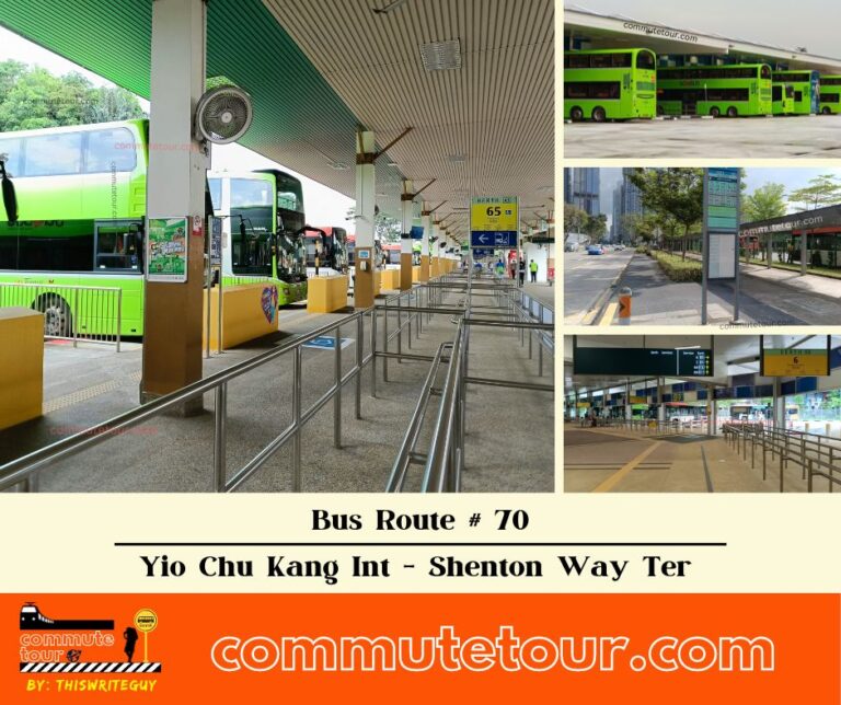 SG Bus 70 Route Map, Bus Schedule and Stops from Yio Chu Kang Interchange to Shenton Way Terminal | Singapore