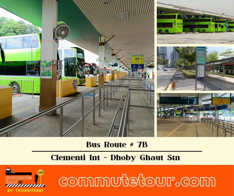 SG Bus Route 7B Schedule, Bus Stops and Route Map from Clementi Interchange to Dhoby Ghaut Station → One Way | Singapore
