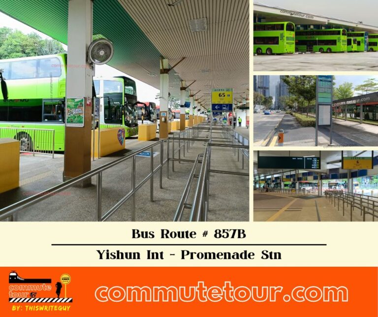 SG Bus Route 857B Schedule, Bus Stops and Route Map from Yishun Interchange to Promenade Station → One Way | Singapore