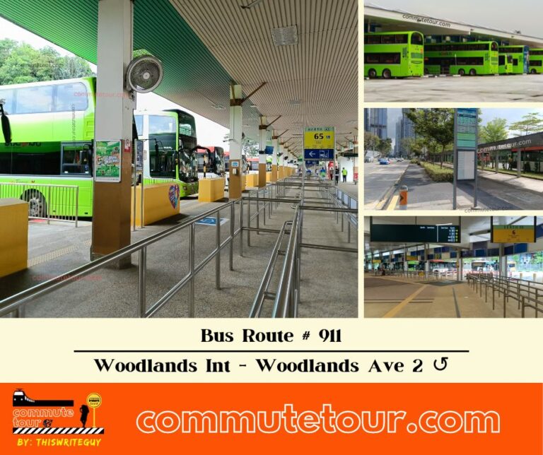 SG Bus Route 911 Schedule, Bus Stops and Route Map from Woodlands Interchange to Woodlands Avenue 2 Loop ↺ | Singapore
