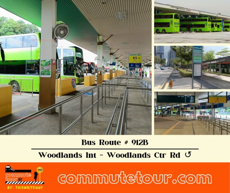 SG Bus Route 912B Schedule, Bus Stops and Route Map from Woodlands Interchange to Woodlands Center Road Loop ↺ | Singapore