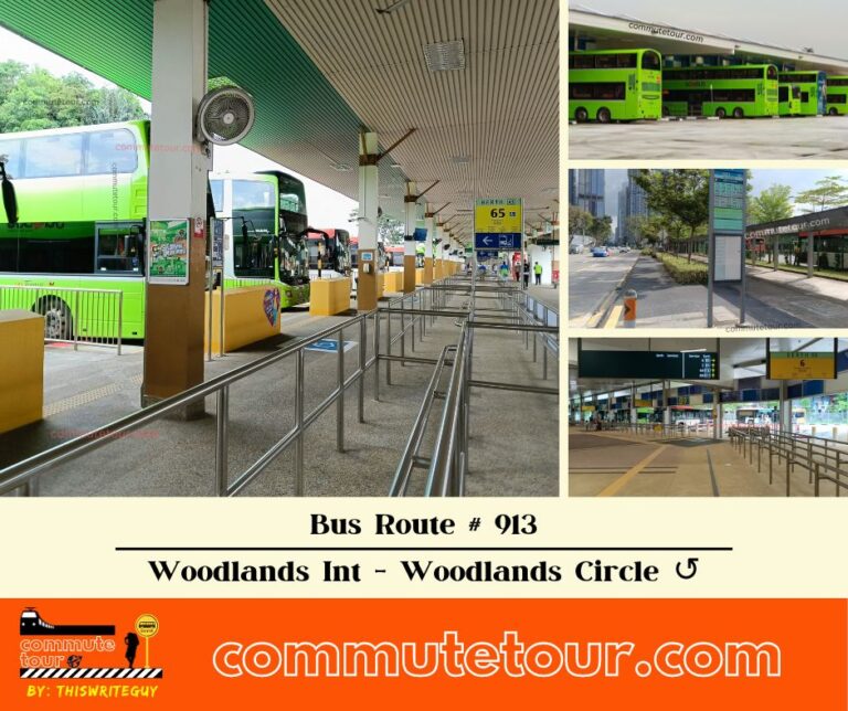 SG Bus Route 913 Schedule, Bus Stops and Route Map from Woodlands Interchange to Woodlands Circle Loop ↺ | Singapore