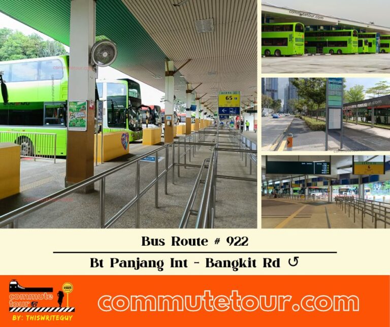 SG Bus Route 922 Schedule, Bus Stops and Route Map from Bukit Panjang Interchange to Bangkit Road Loop ↺ | Singapore