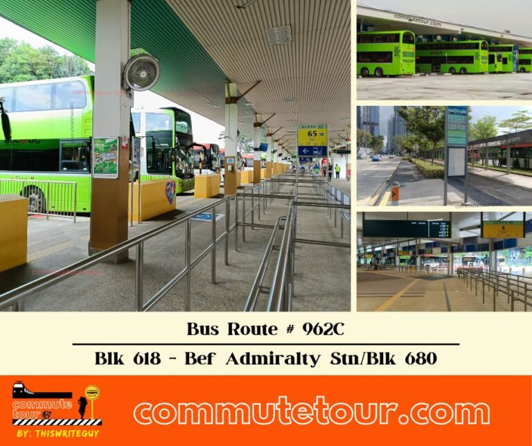 SG Bus Route 962C Schedule, Bus Stops and Route Map from Blk 618 to Admiralty Station /Blk 680 → One Way | Singapore