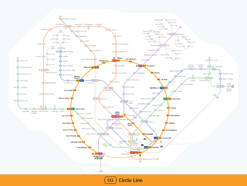 SG Circle Line CCL Orange Line courtesy of LTA